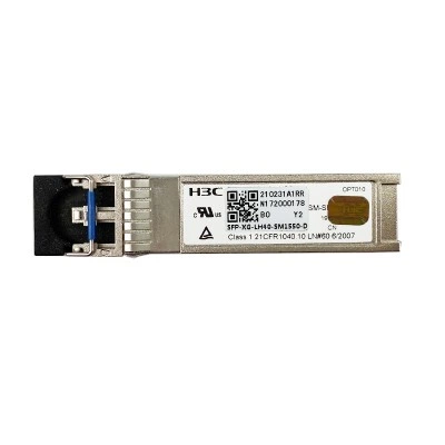 SFP оптический трансивер H3C SFP-XG-LH40-SM1550-D, 10.3 Gbps, 40 км, LC SFP оптический трансивер H3C SFP-XG-LH40-SM1550-D, 10.3 Gbps, 40 км, LC
