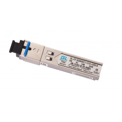 SFP оптический трансивер GIGALINK GL-OT-SG06SC1-1310-1550-B, 1,25 Гбит/с, до 3 км, 1хSC SFP оптический трансивер GIGALINK GL-OT-SG06SC1-1310-1550-B, 1,25 Гбит/с, до 3 км, 1хSC