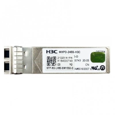 SFP оптический трансивер H3C SFP-XG-LH80-SM1550-D, 10.3 Gbps, 80 км, LC SFP оптический трансивер H3C SFP-XG-LH80-SM1550-D, 10.3 Gbps, 80 км, LC